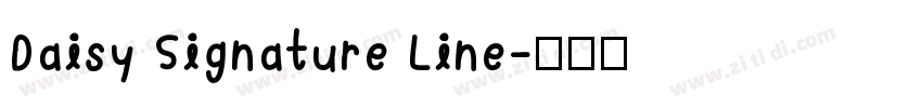 Daisy Signature Line字体转换